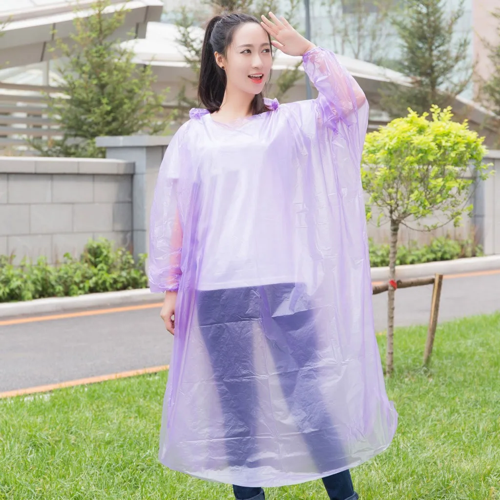 Outdoors Portable Disposable Raincoat Emergency Waterproof Adult Rain Coat Hooded Unisex Universal Women/Men Rain Poncho raincoat poncho