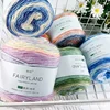 100g Dyed Pure Cotton Yarn, Gradient Medium Coarse Soft Knitted Yarn Ball, DIY Sweater Hat Shawl Hand Woven Scarf Crochet Thread 1