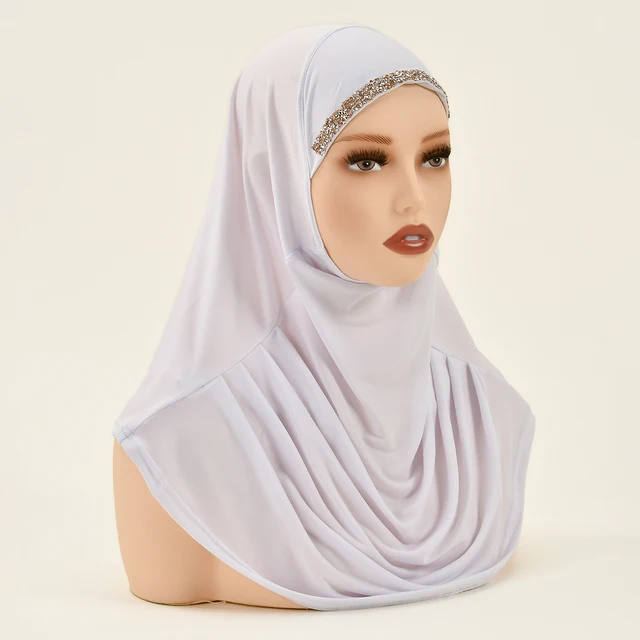 Foulard en chanvre de couleur unie pour femmes, prêt à l'emploi, couvre-cou, Hijabs de sport, châles et enveloppes islamiques sans épingle, nouvelle collection