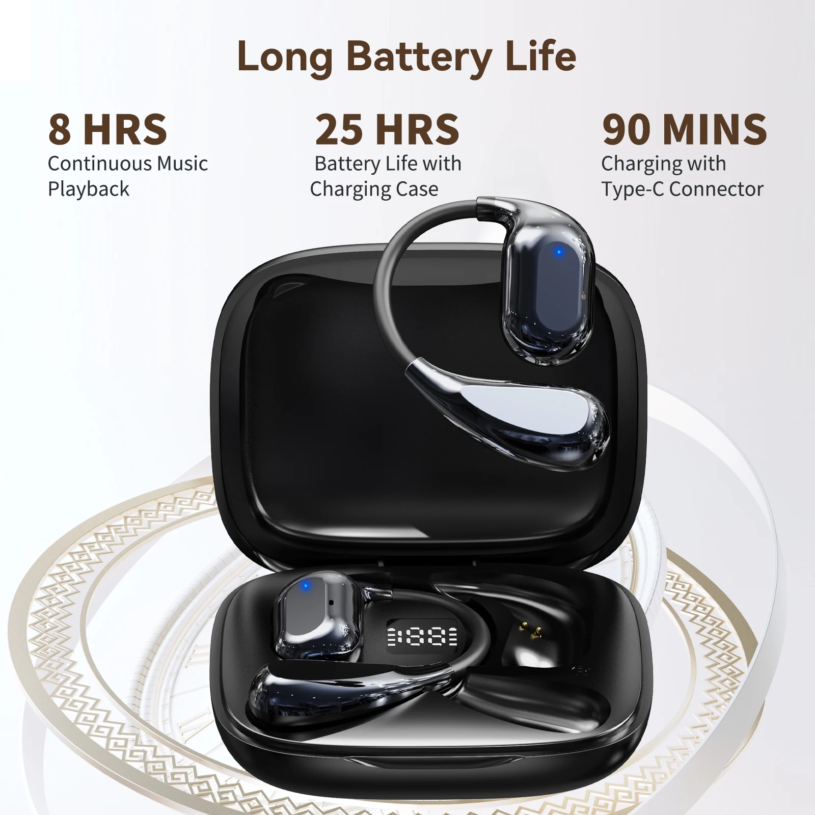 Vormor 3 in 1 Wireless Translator Earbuds 150 Languages Real-time Portable Headset Translation Device for Study/Business/Travel