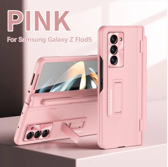 Touch Pen Leather Case with Screen Protector & Kickstand