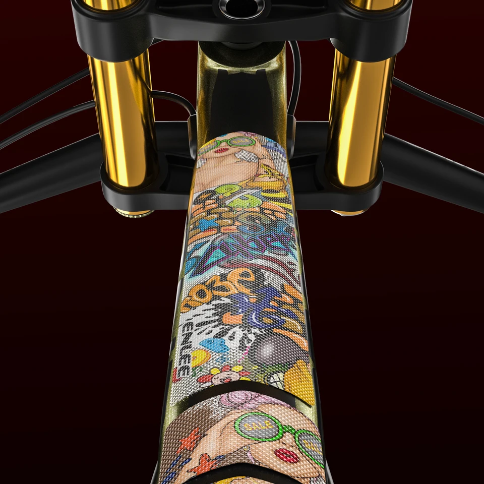 Enlee-Autocollant 3D anti-rayures en PVC pour cadre de vélo VTT