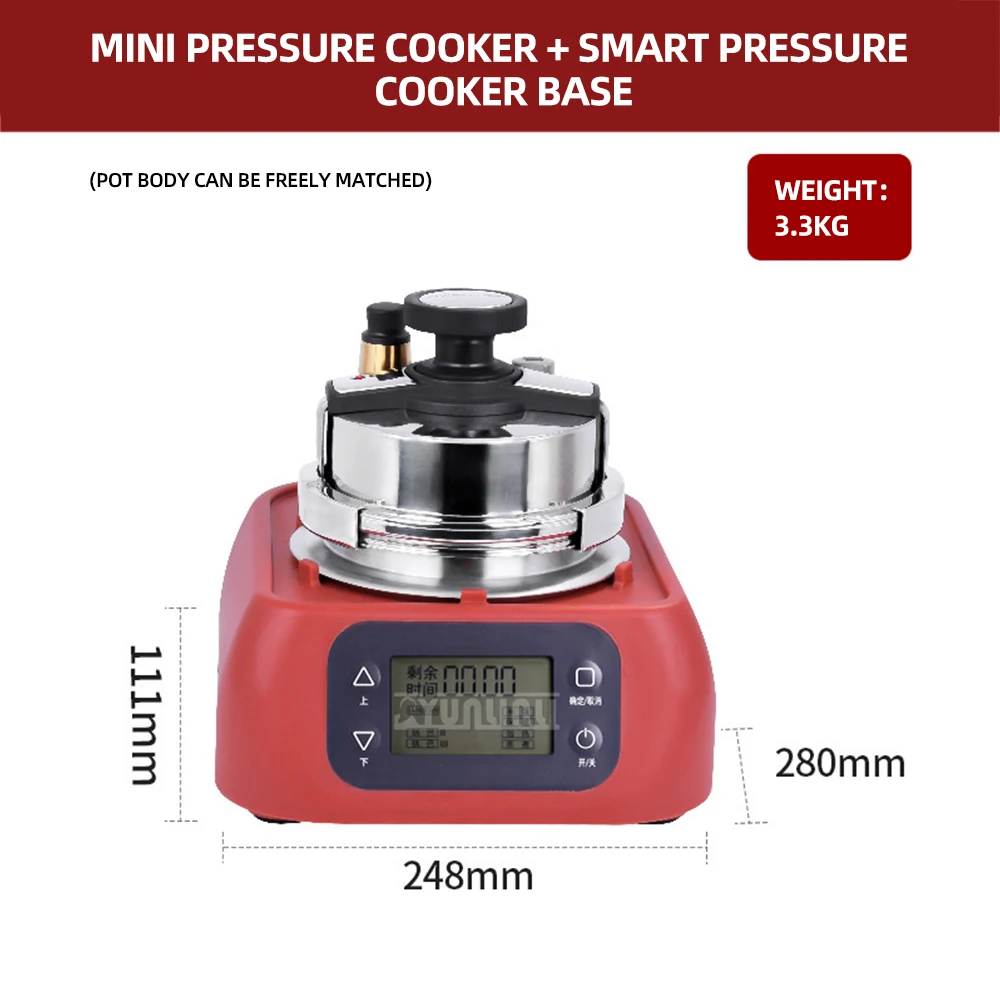 0.8L Portable Pressure Cooking Pot Stainless Steel Pressure Cookers High-Pressure Kitchen Equipment