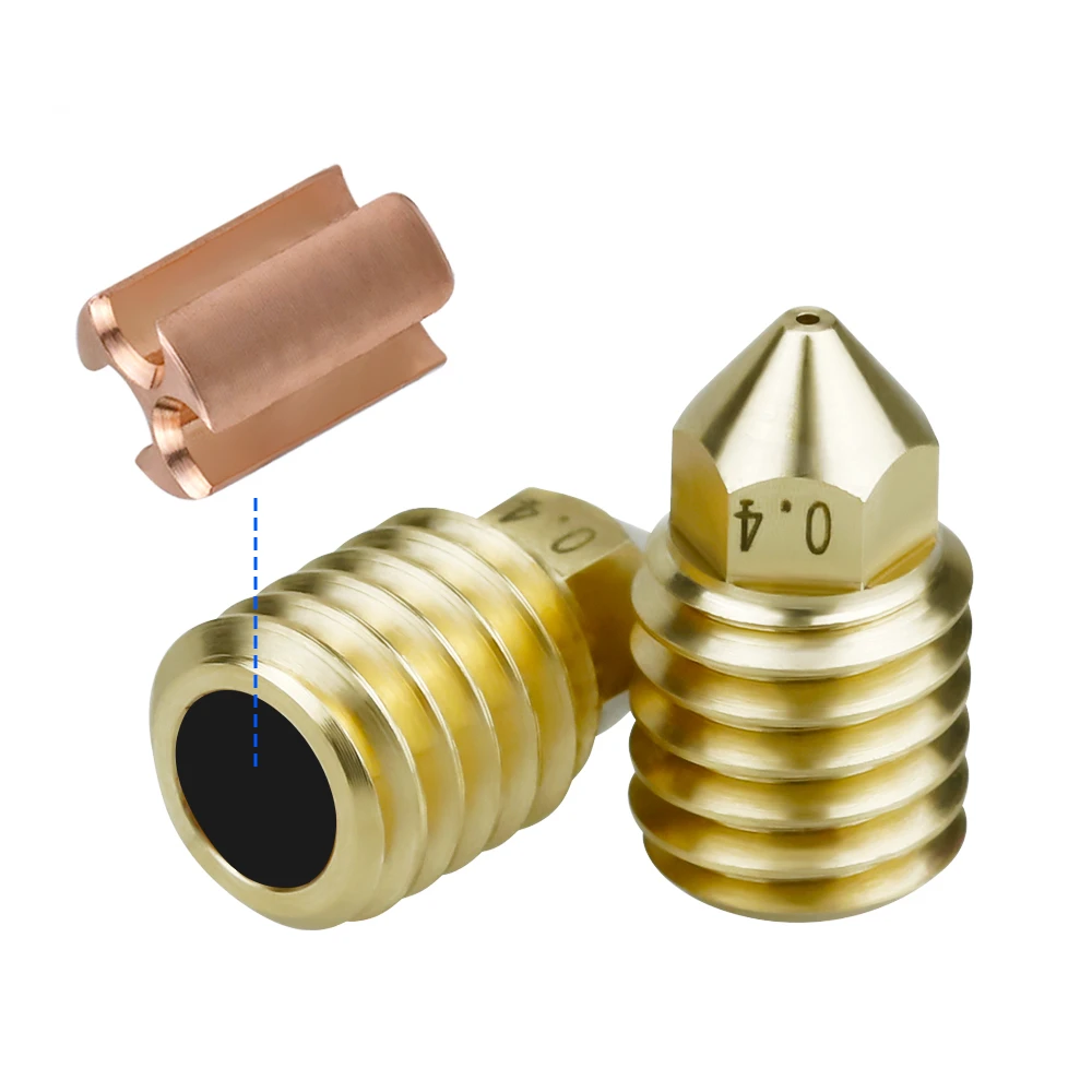 

Upgraded Copper Hotend Plated Heater Block Repair Accessories CHT Brass High Flow Nozzle for Bambu Lab X1 P1P Series 3d Printer