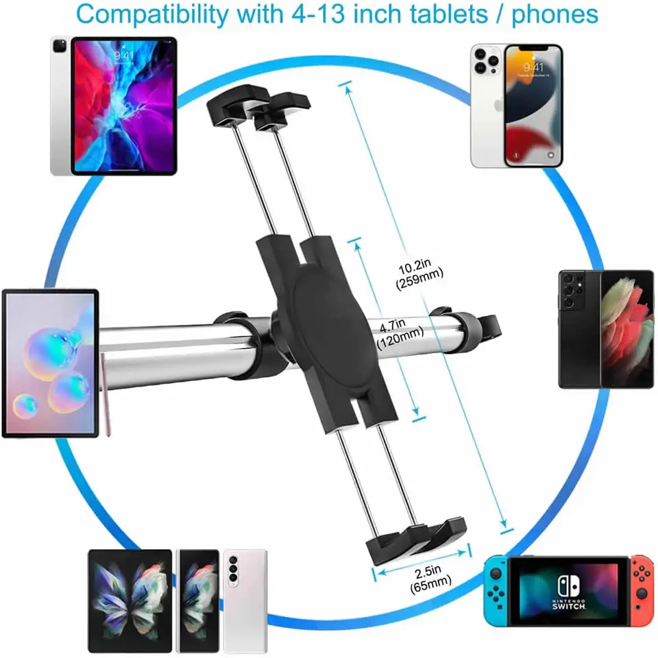 Tablet Suporte no Carro para Ipad Pro 12.9 Titular do Carro Encosto de Cabeça Tablet Montagem Braçadeira para Samsung Galaxy Tab s7 Mais 13 - Imagem 3