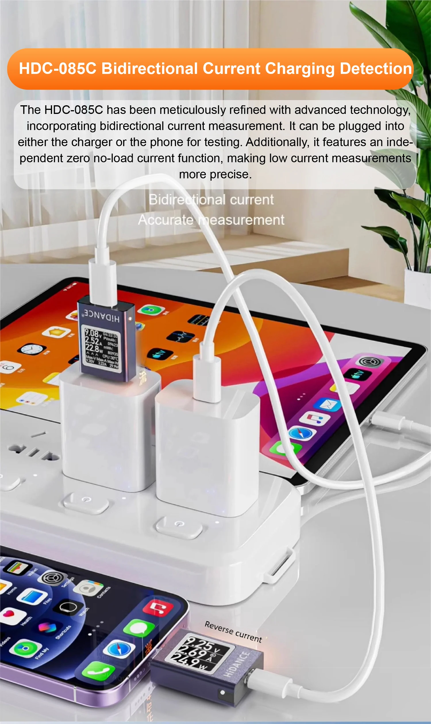 USB C PD3.1 Power Meter Tester 4.5-50V 0-6A 600W Digital Voltage Current Monitor