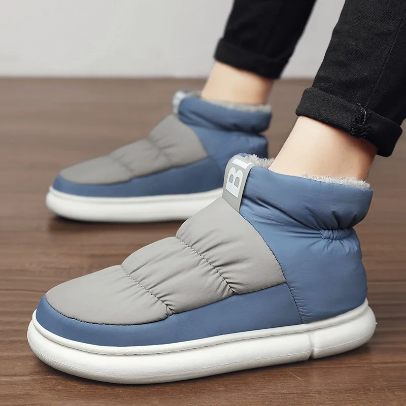 Comwarm Fur Snow Boots For Women Fashion Thick Platform Winter Boots Plush Cotton Shoe Indoor Outdoor Waterproof Warm Home Boots