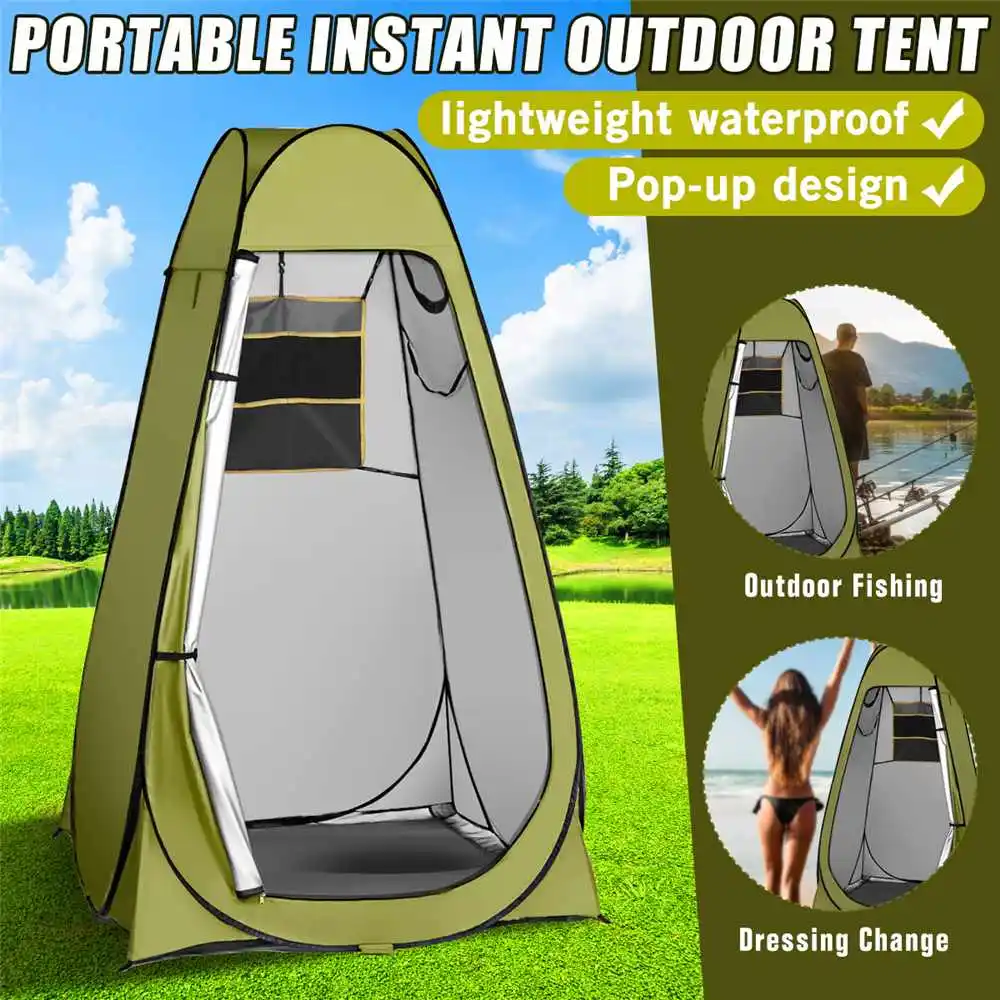 Portable Privacy Shower Toilet Automatic Pop Up Camping Tent Uv
