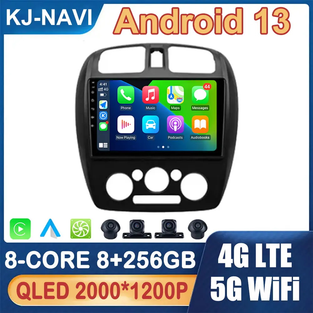 

Android 13 для Mazda 323 BJ 2000 - 2003 Автомобильная Беспроводная Автомагнитола для Carplay мультимедийный плеер GPS BT WIFI навигация GPS No 2 Din