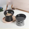Ceramic Raised Cat Bowl  Elevated Neck Protection Ergonomic Durable Cutlery for Food Water Cute Dog Bowl ﻿ 2