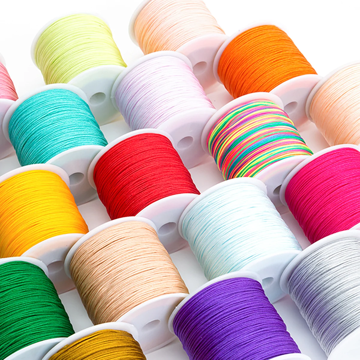 Nylon Thread Cord 0.8mm/Roll Chinese Knot Macrame Line Bracelet Braided String DIY Jewelry Making Tassel Beading Accessorie nylon cord macrame cord nylon rope