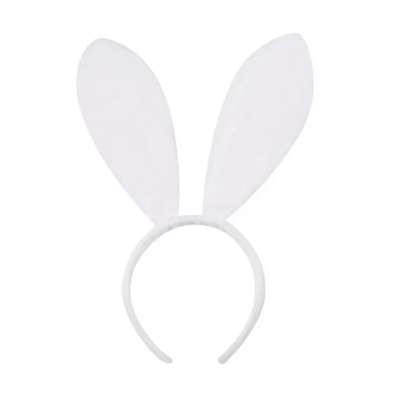 Black Bunny Ears Headband for Easter Rabbit Cosplay Halloween Costume Playboy Bunny Prop Headband Set for Parties
