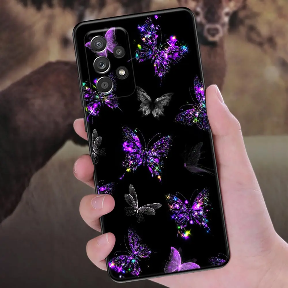 Elegant Black Butterfly Love Phone Cover - Stylish Protective Back Case