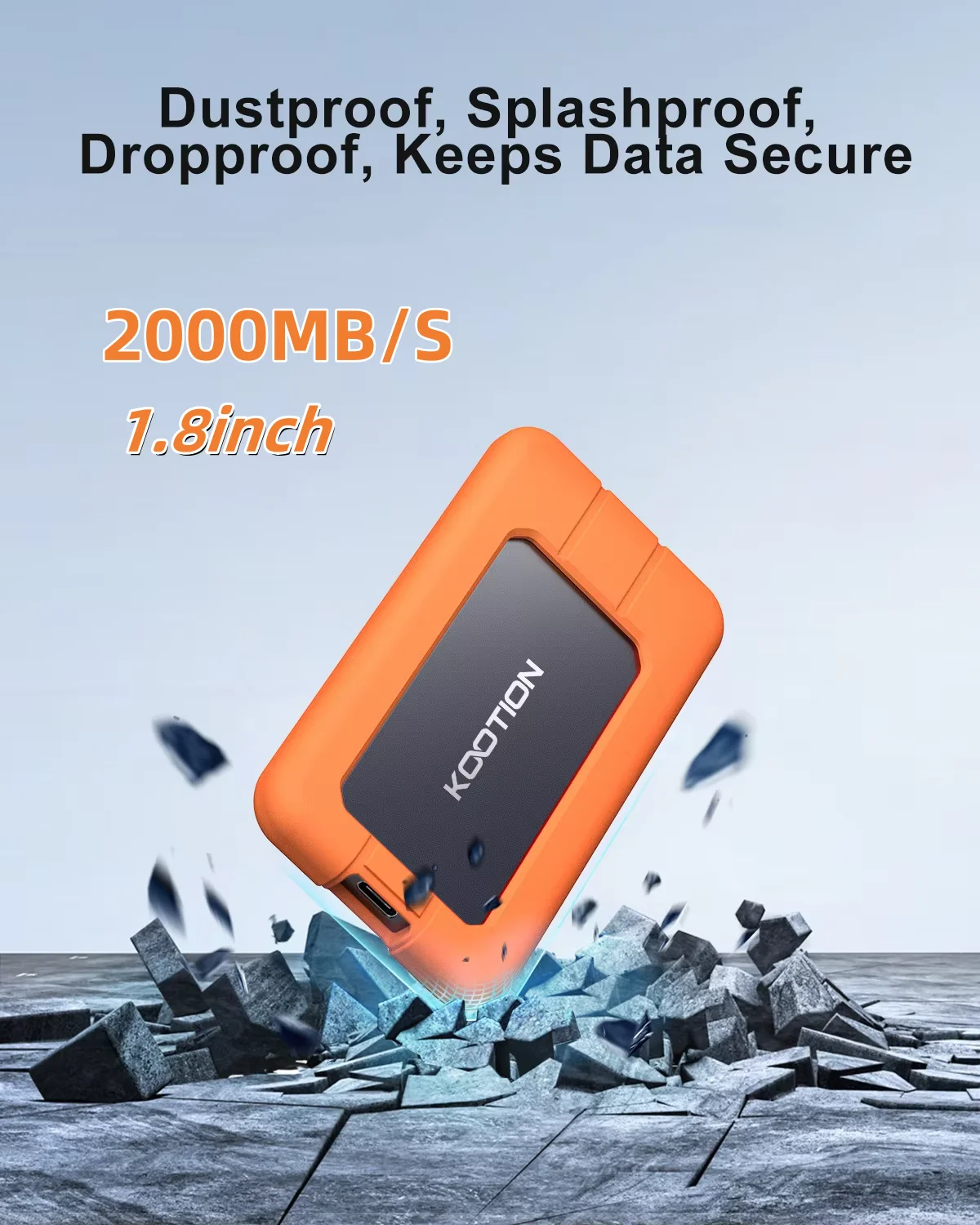 SSK SSD USB 3.2 Gen2 met 2 TB, lezen tot 550 MB/s en schrijven met