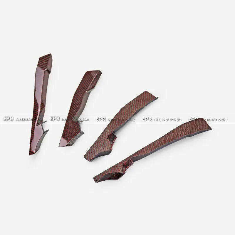 

For Honda Civic Ty-R FK8 VRSA2-style Red Carbon Fiber Front Bumper Canards Bodykits