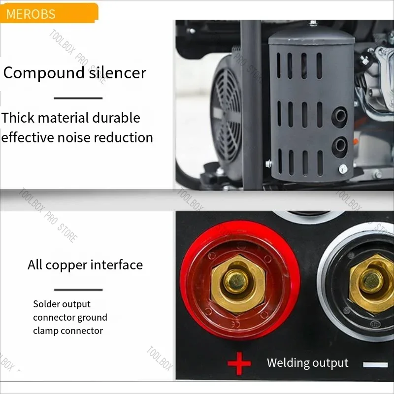 Electric Welding Gasoline Power Generation Combined Machine Portable 220V Generator Outdoor Operation Welding Equipment