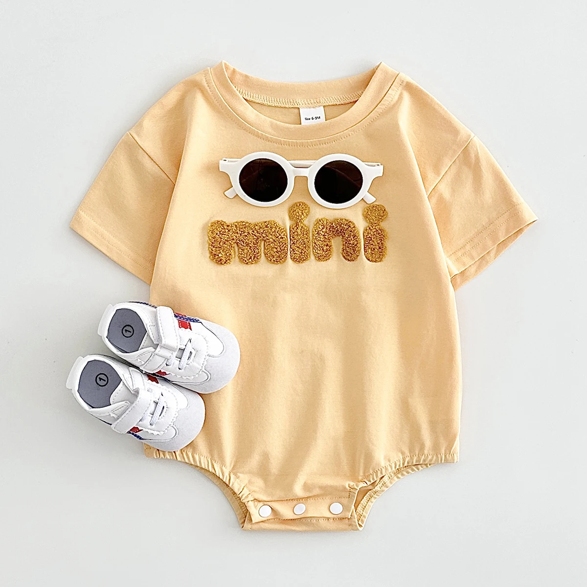 INS Summer New Baby Bodysuit Newborn Clothing Boys Girls Cotton Triangle Romper Plush letter Short Sleeve Infant 0-18M 2