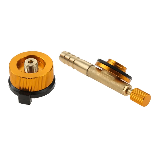 Gáztartály -Adapter Kazettak Kit Gázszabályozó Kettős Csatlakozás Az Lp Cb/Od Tartály Kannák Vezérlőszelep -Kapcsoló Ötvözethez Bbq Rv -Hez - Image 6