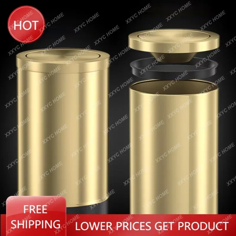

Stainless Steel Trash Can Bathroom Garbage Office Mini Poubelle Trash Can Kitchen Lixeira Inteligente Household Merchandises