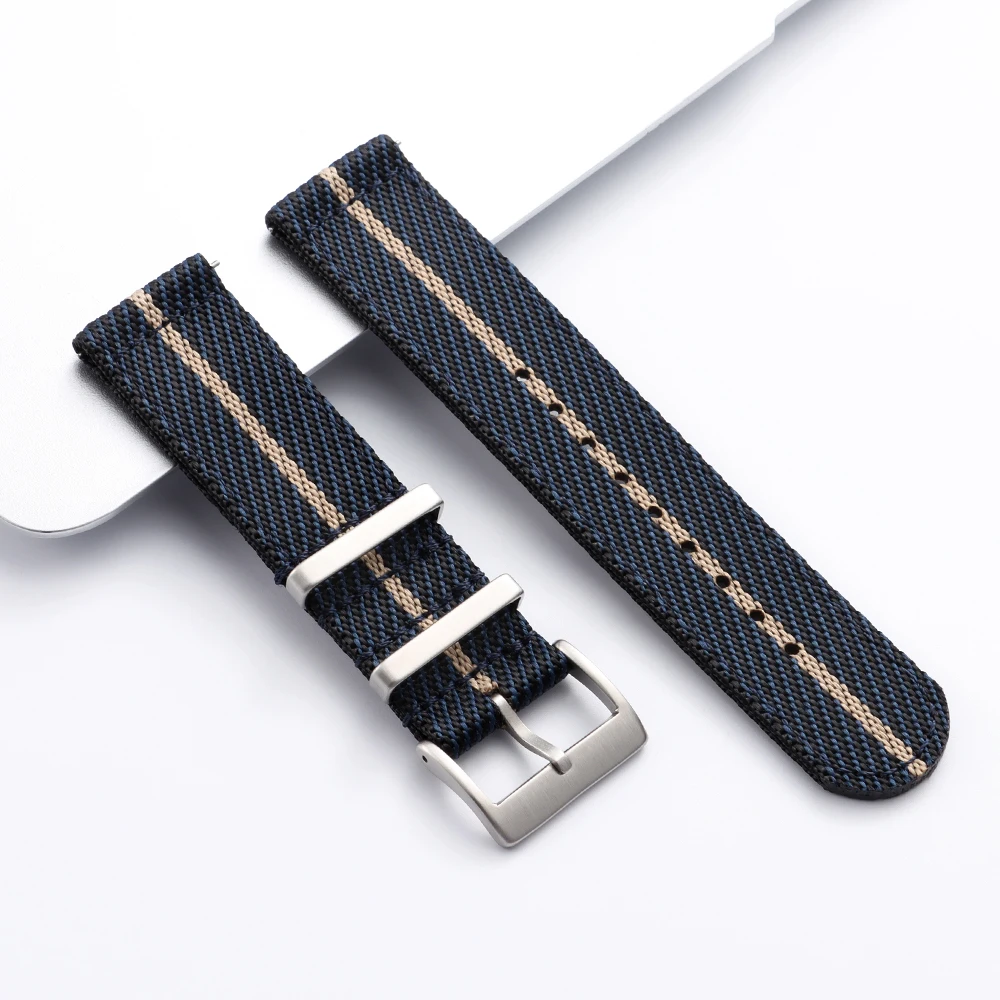 Nylon Woven Canvas Quick Release Watch Strap for Men - Military Sport Style, 20/22mm Adjustable Bracelet