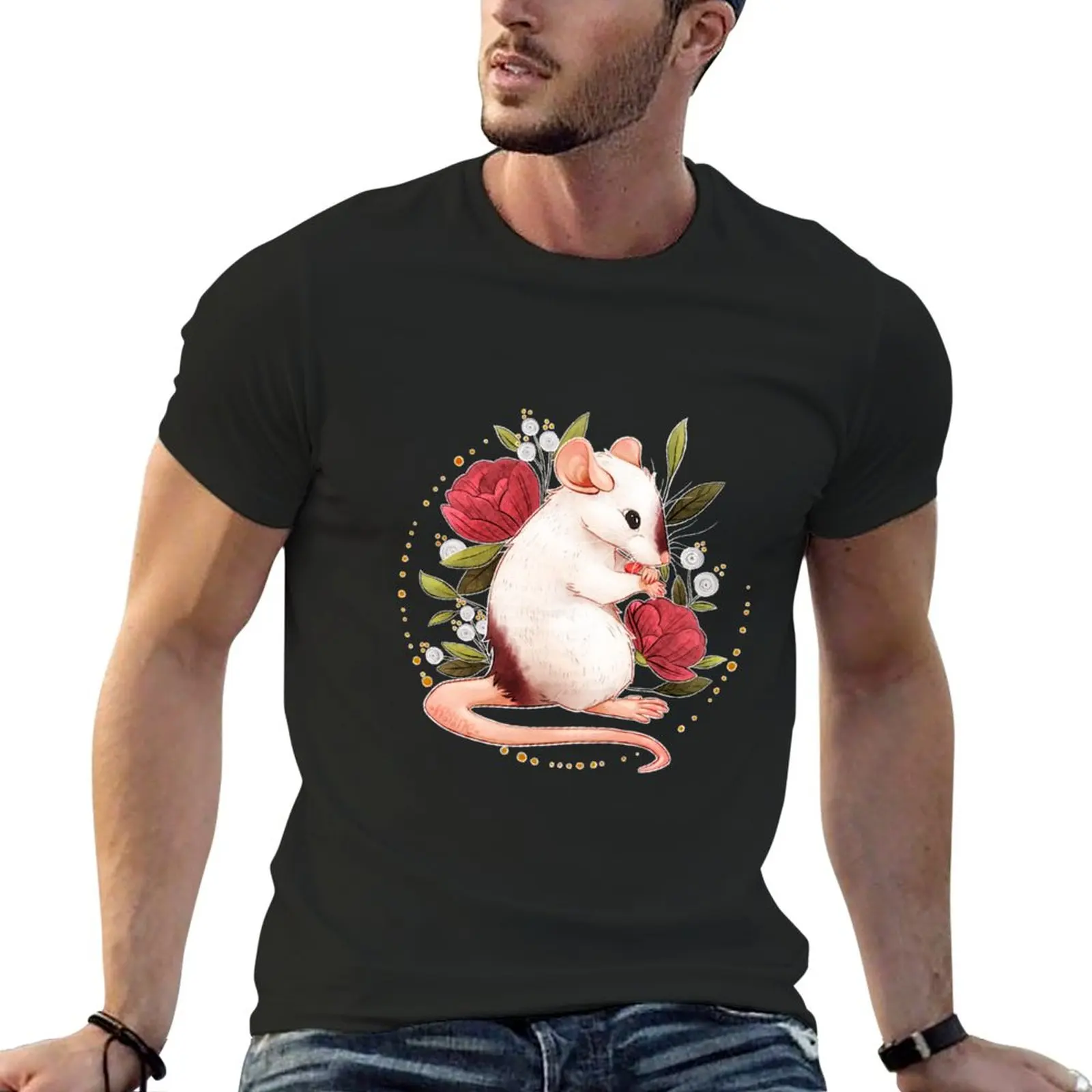 

Rat Peonies T-Shirt sweat shirts sweat shirt workout shirts for men