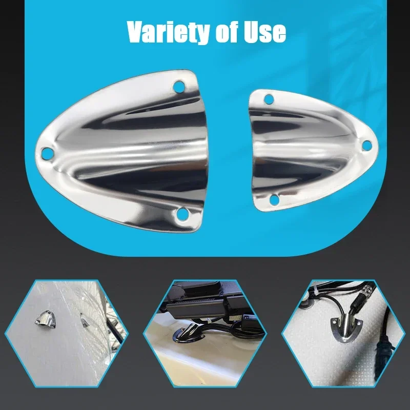 316 Stainless Steel Marine Grade Midget Clam Shell Wire Cable Boat Vent Cover For Rowing Yacht Speed Boat Accessories