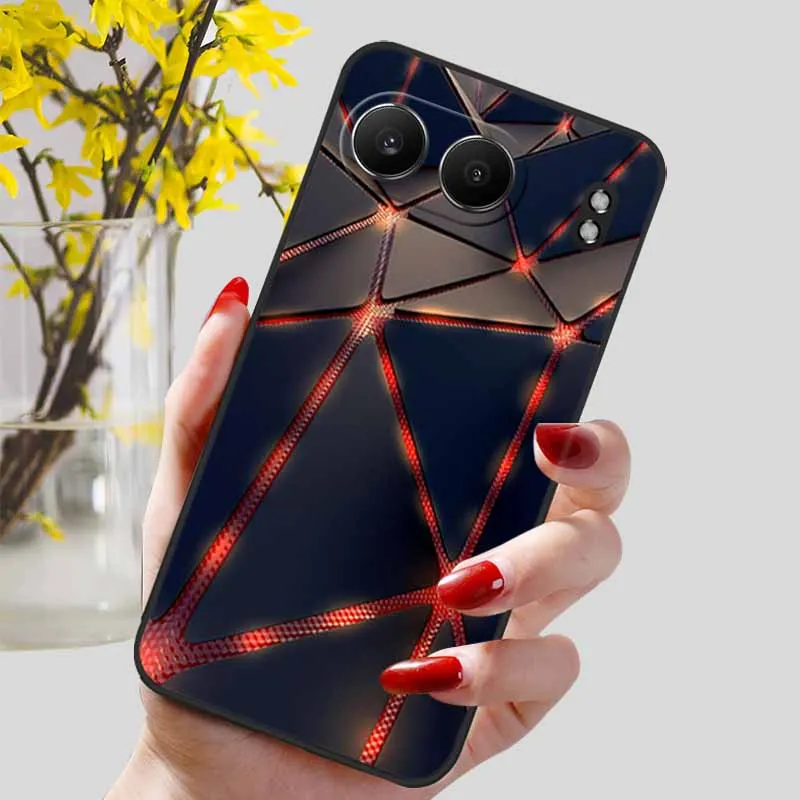 Elegant Black Marble TPU Soft Phone Cover - Fashionable Silicon Back Protector