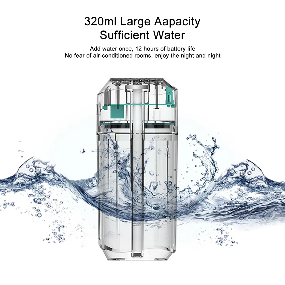 Portable Car Air Humidifier Auto Air Purifier Aromo with LED Light for Home Office Nano Spray USB Ultrasonic Mute Clean Care air humidifier air purifier