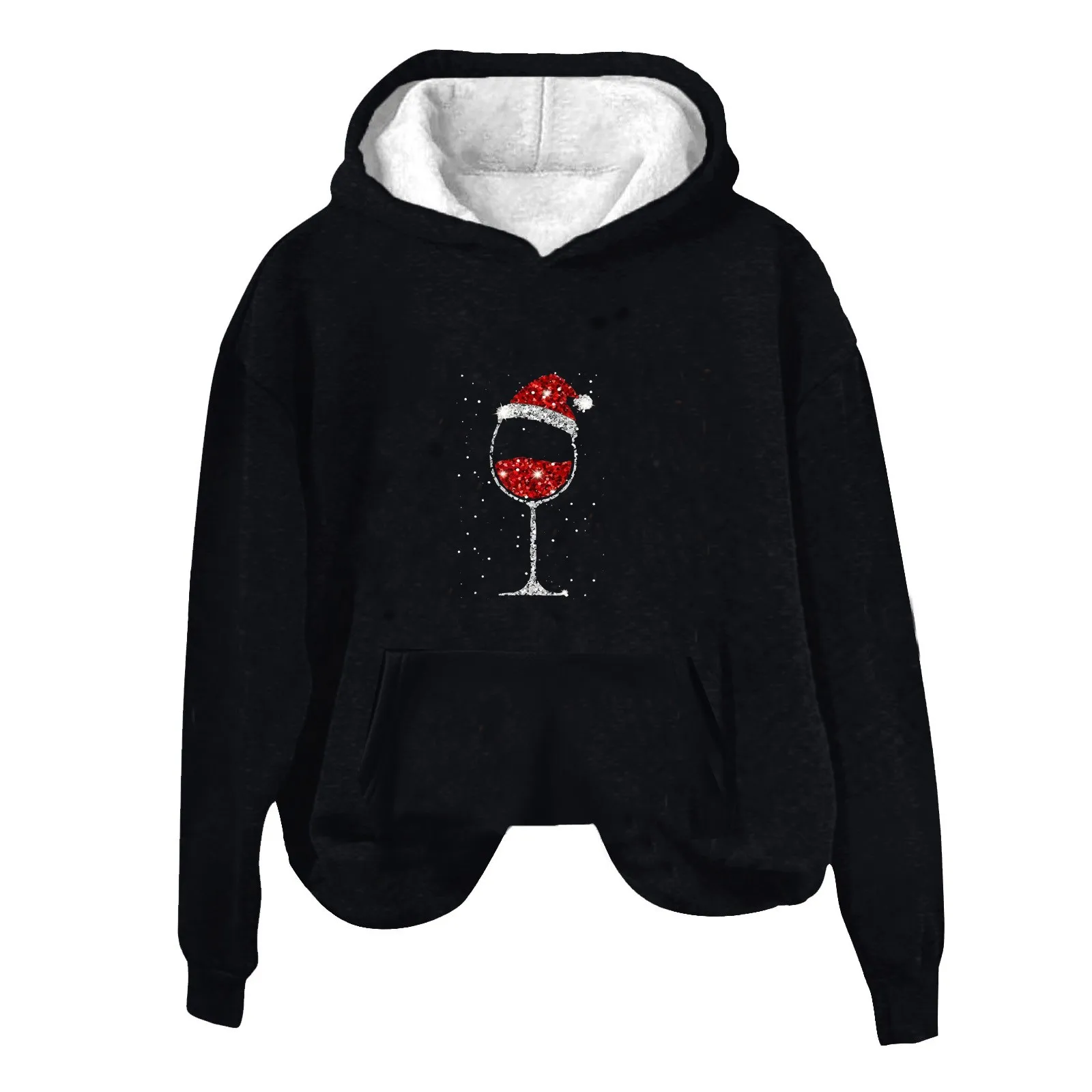 

Wine Cup 3d Print Hoodie Women Fashion Hoodies Christmas Sweatshirt Christmas Hat Tracksuit Vintage Hoodie Women Sweats Party