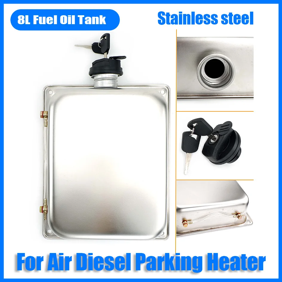 8L Air Diesel Heater Fuel Tank Oi Gasoline Storage With Lock Lockable