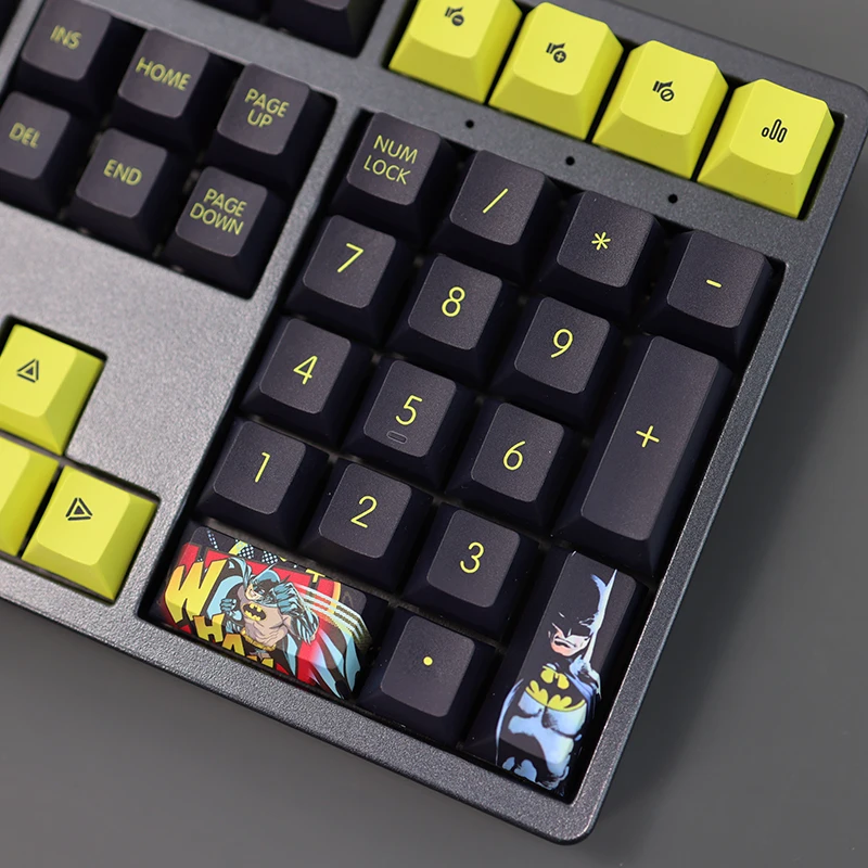 Bat Tema Keycap Conjunto For Gaming Pbt Tintura Subbed Keycaps Anime dos Desenhos Animados Ansi 61 87 104 108 Layout Layout Perfil Cereja 108 Chaves - Imagem 3