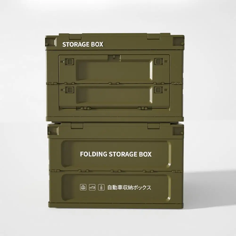 Sturdy Trunk Storage Box Plastic Storage Holder Foldable Camping Car