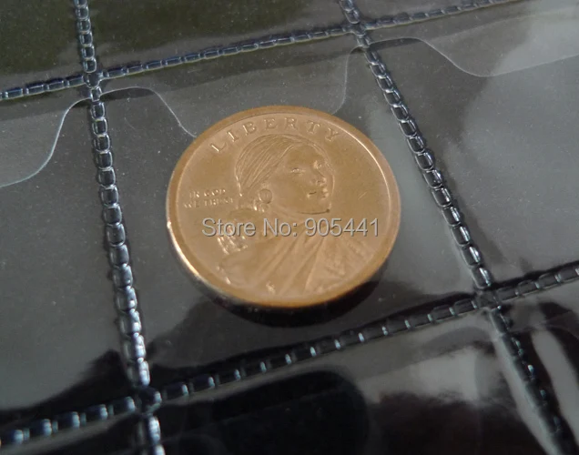 38*34mm Album Pages 30 Pockets Money Coin Note Currency Holder For Coin And Money Collection 10 Pcs