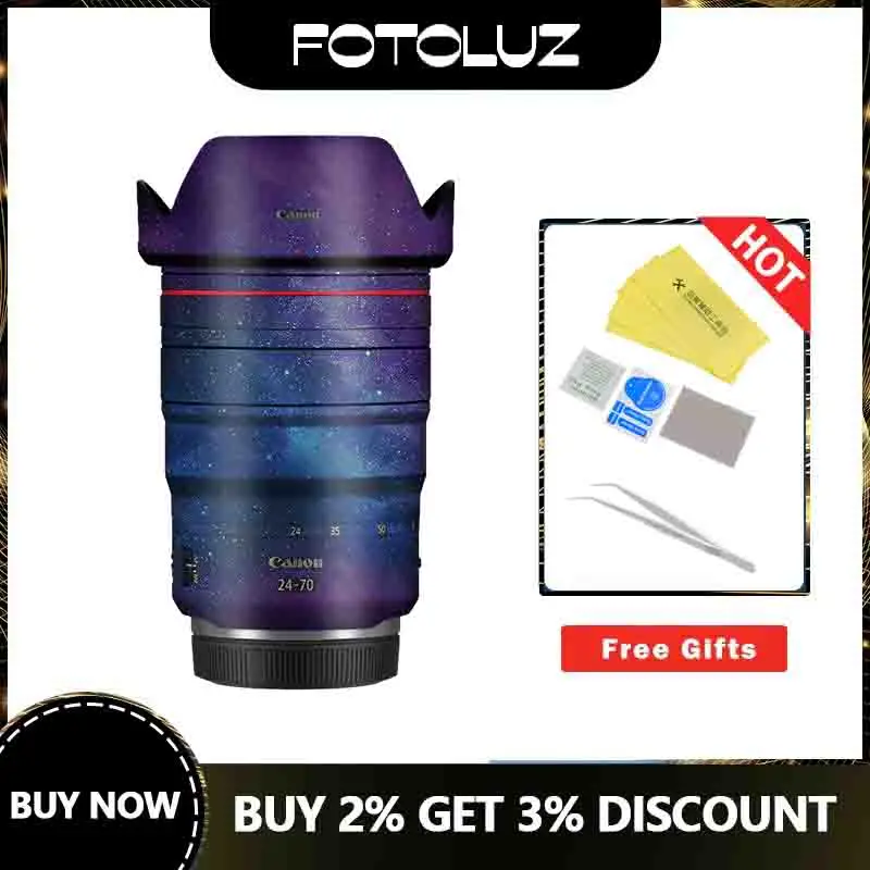 Canon Rf 24-70Mm F/2.8 L È Lente Usm Pelle Fotocamera Lente Decalcomania Adesivo Pellicola Avvolgente Custodia Protettiva Antigraffio Impermeabile