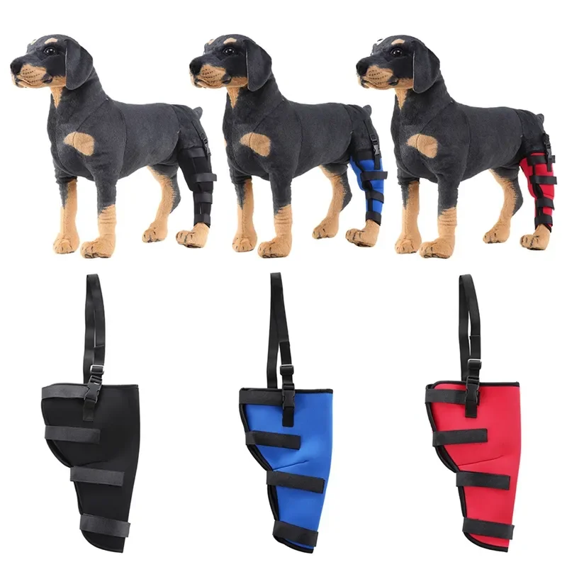 DogKneeBraceAdjustablePetKneePadsforHindLegsWrapInjury