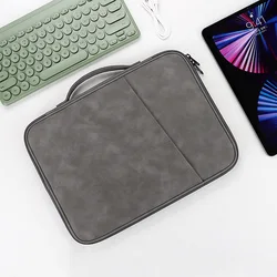 Elegant Shockproof Sleeve Case for Tablets and Laptops, Fits Up to 13 Inch (Sheepskin Dark Grey)
