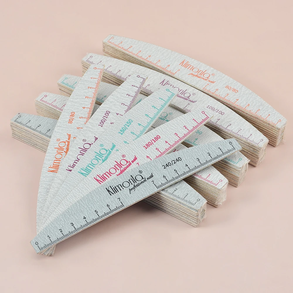 10Pcs Half Moon Wooden Nail Files