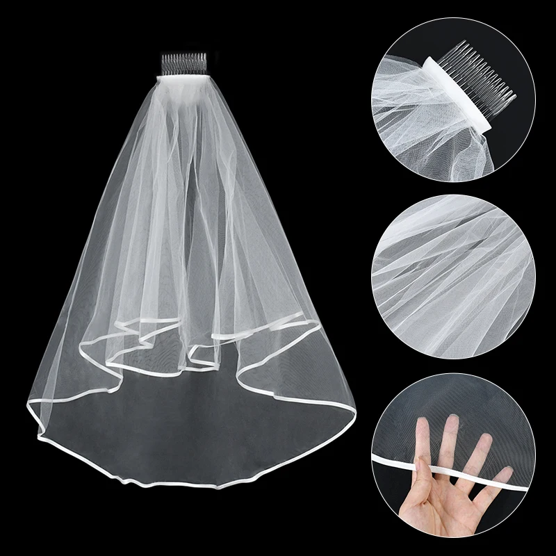 Bride To Be Sash White Veil with Comb Badge Wedding Bridal Shower Decoration Bachelorette Party Hen Night Supplies Groom To Be