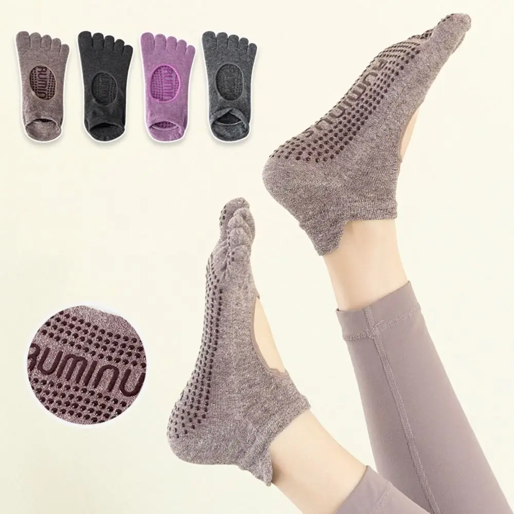 1 Pair High Quality Anti-slip Yoga Pilates Socks Cotton Split Toe Sport Socks Breathable with Grip Five-finger Socks Dance 1 S870b932d7eab40609679096d023b305eI