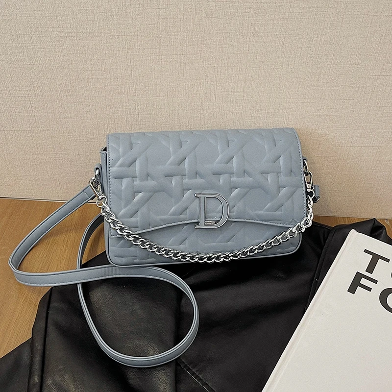 Minimalist Leather Crossbody Bag - Retro Textured Purse With Designer Letter Logo & Generous Storage For Daily Essentials 3