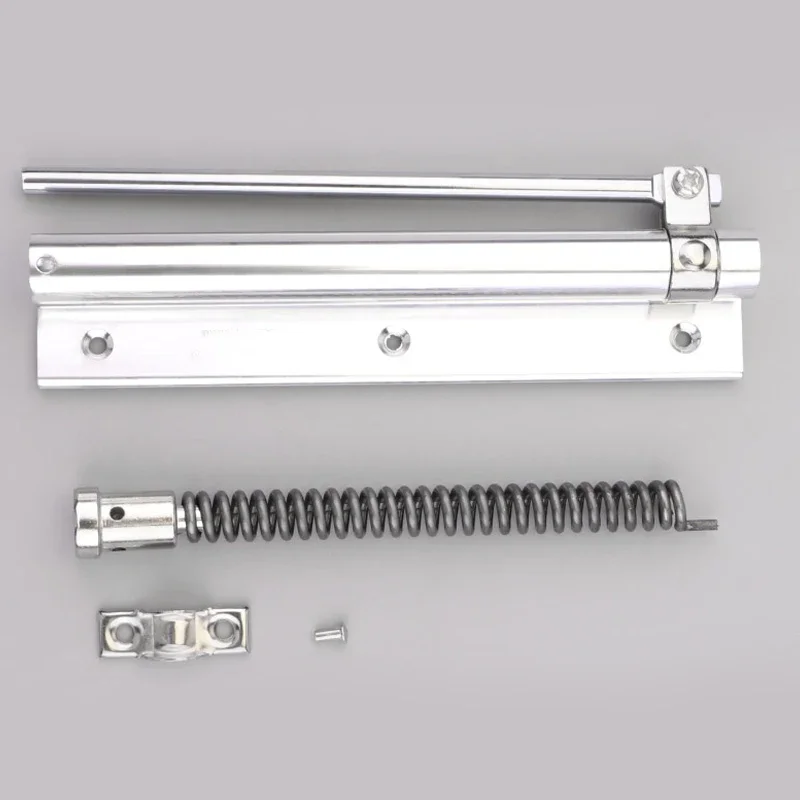 Adjustable Door Automatic Closer Aluminum Alloy Spring Silver Tone Intensity, Suitable For Fire 40 kg