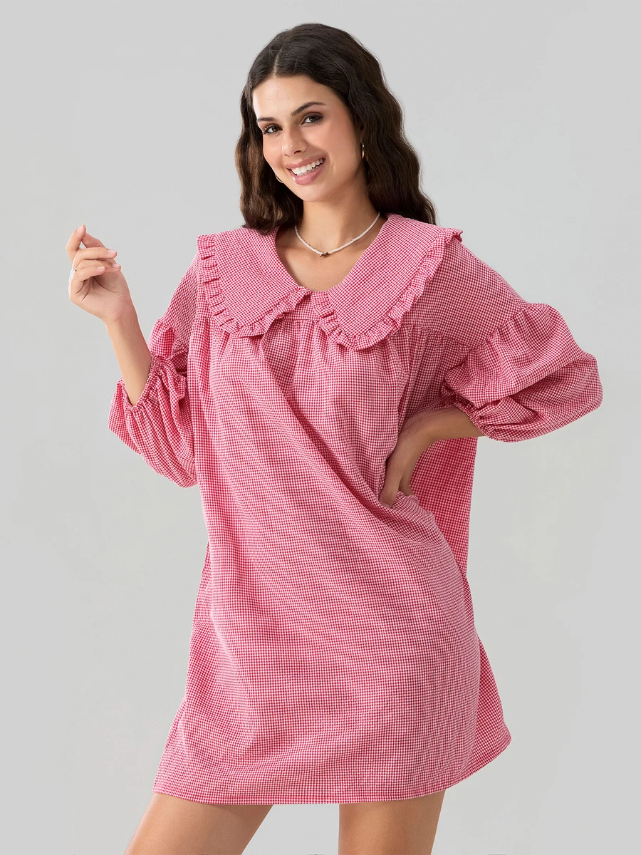 Elegant Floral Print Ruffle Sleeve V-Neck A-Line Midi Dress for Spring and Summer Fashion Trends