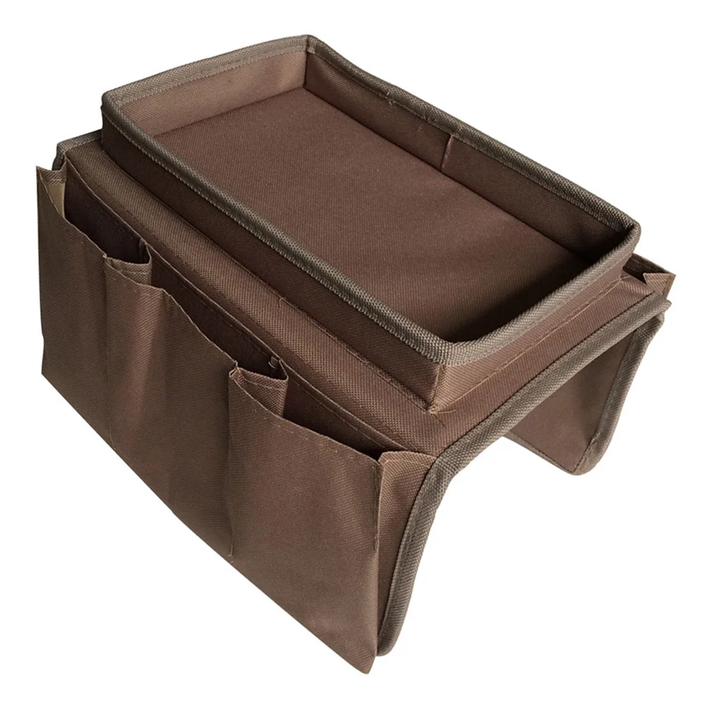 

Sofa Armrest Organizer with Pockets Cup Holder Tray Couch Armchair Hanging Storage Bag for TV Remote Control Drinks Snacks