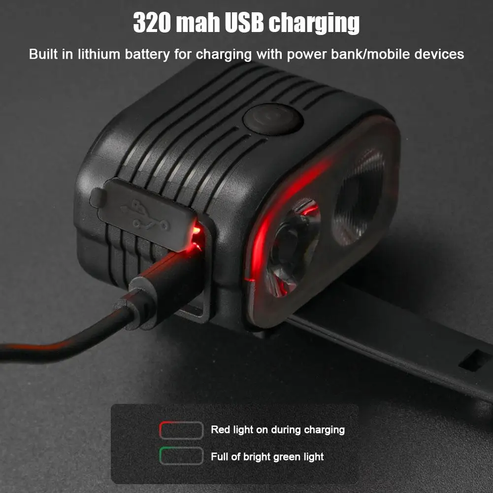 2 In 1 Waterproof USB Rechargeable Bicycle COB Front Light With 120dB Loud Horn 200lm Flashlight Horn Accessories