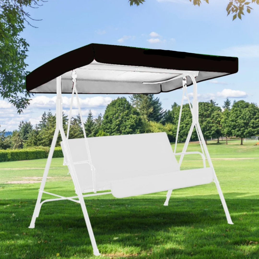 Outdoor Swing Chair Canopy Cover Waterproof Windproof Anti-UV Polyester Top Replacement for Outdoor Garden Patio Yard Park
