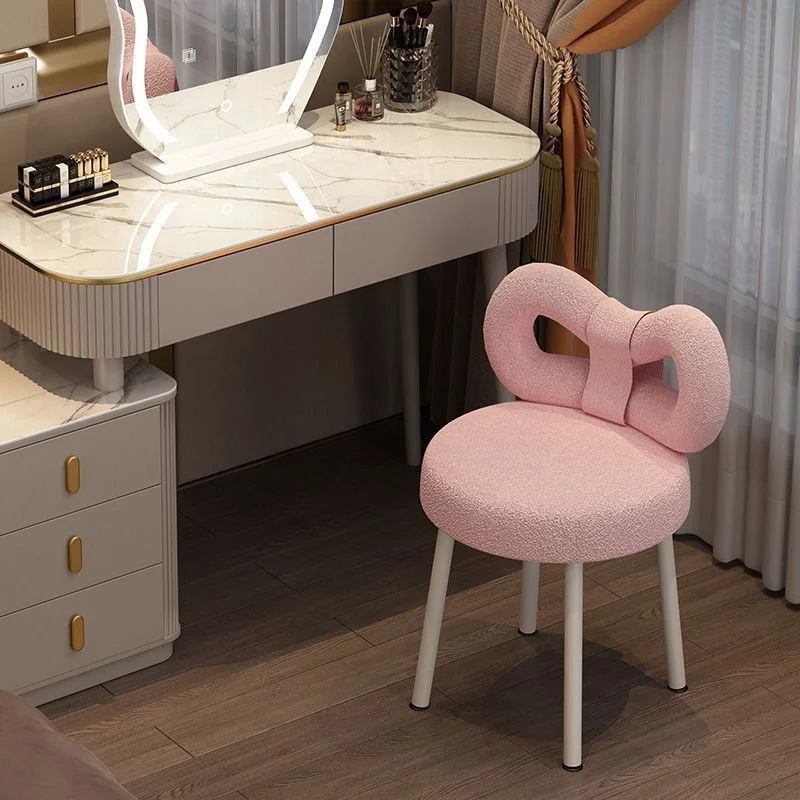 Modern Simple Dresser Chair Makeup Chair Minimalist Dressing Table Stool Light Luxury Manicure Butterfly Knot Backrest Chair New