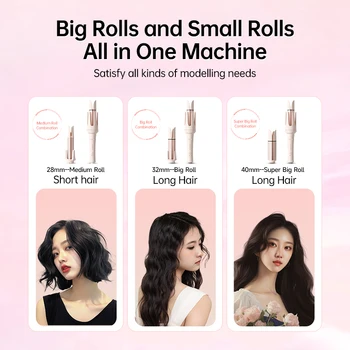 Automatic Curling Iron 32mm Auto Rotating Ceramic Hair Curler Anti-Scald Fast Heating Hair Curling Wand for Hair Waves Styling 8
