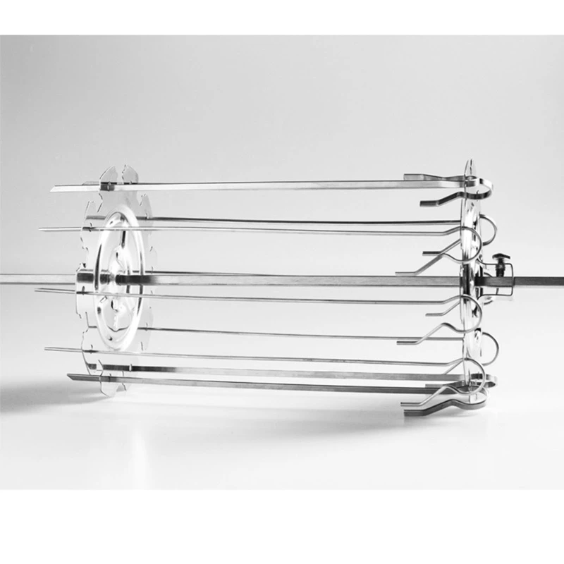 304 Stainless Steel Rotating Grill Skewers BBQ Grill Cage Air Fryer Lamb Skewers