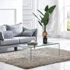 Premium Tempered Glass Coffee Table,Small Modern Coffee Table for Living Room,Match Well with Rug(39.4x19.7x13.8) 4