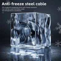 WEST BIKING Bicycle Anti-freeze Steel Cable Lock Portable Safety Anti-Theft Wire Lock Thicken Zinc Alloy Lock Bike Accessories 2